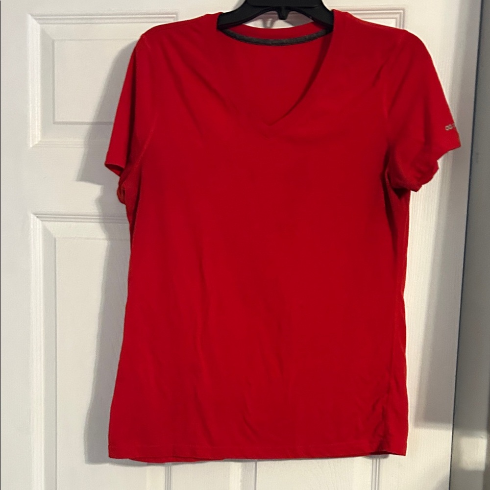 Adidas Women's Bold Red Short Sleeve Tee